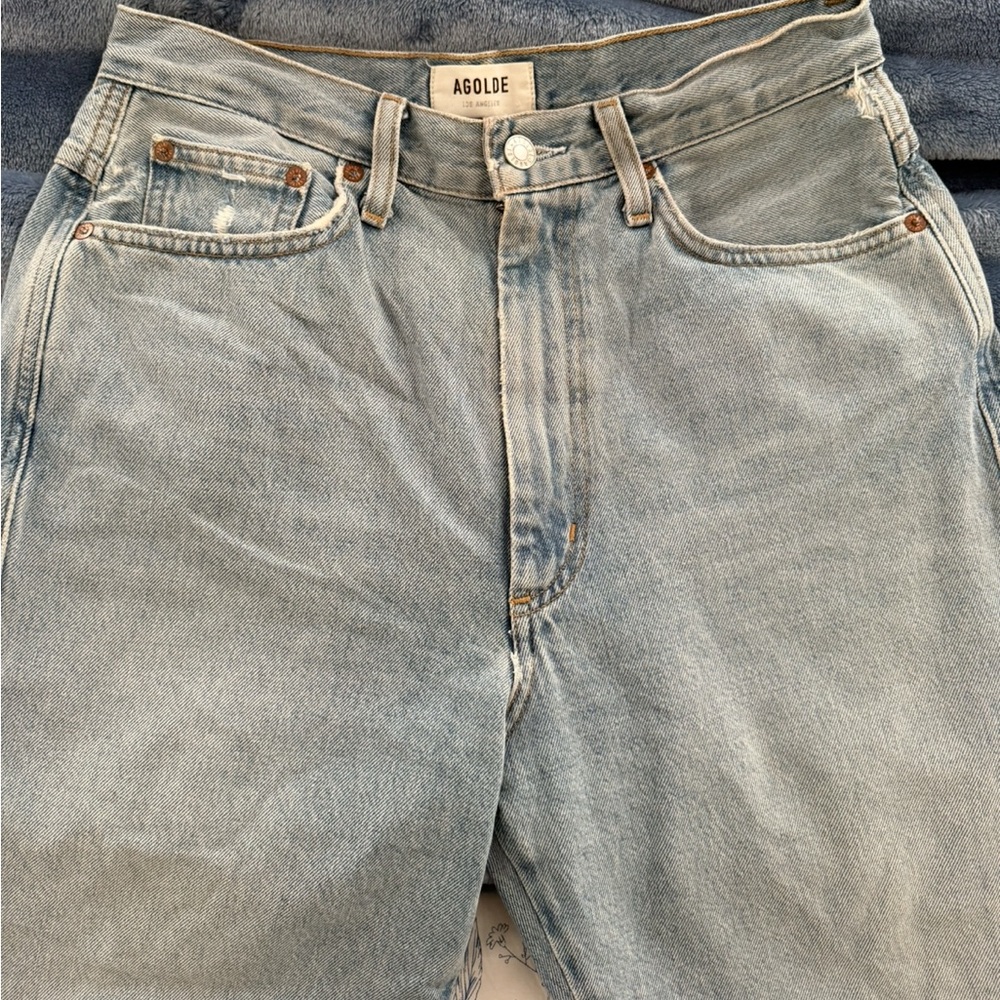Agolde women’s  Faded Blue Relaxed Jeans